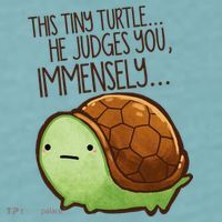 This Turtle.. He Judges You. Sueded Cloud Jersey T-Shirt thumb 2