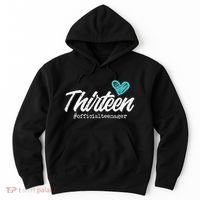 Thirteen Teenager Heart Cute 13th Birthday Hoodie thumb 0