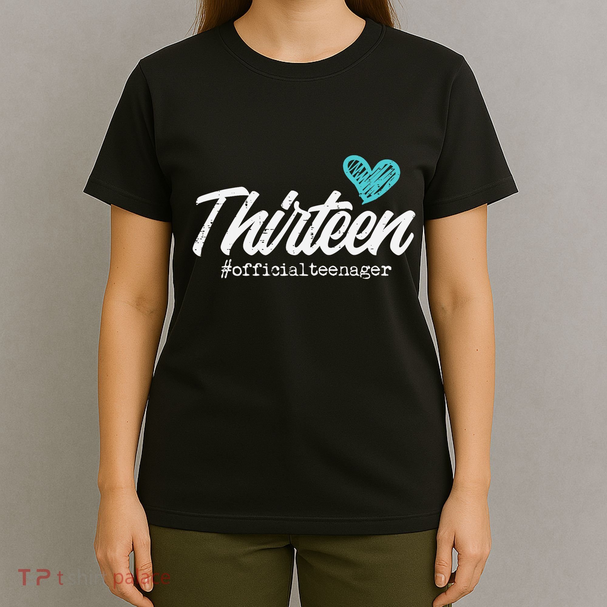 Thirteen Teenager Heart Cute 13th Birthday T-Shirt