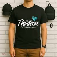 Thirteen Teenager Heart Cute 13th Birthday T-Shirt thumb 6