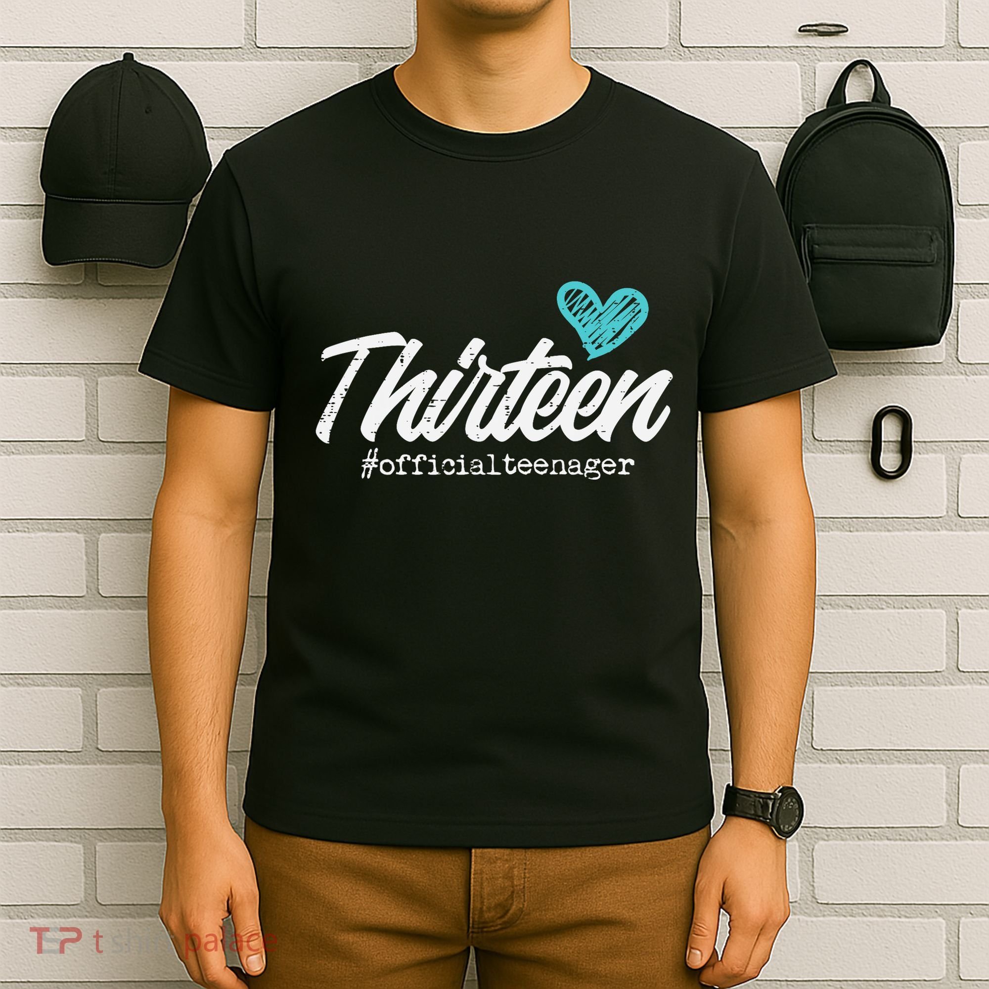 Thirteen Teenager Heart Cute 13th Birthday T-Shirt