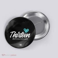 Thirteen Teenager Heart Cute 13th Birthday Button thumb 0