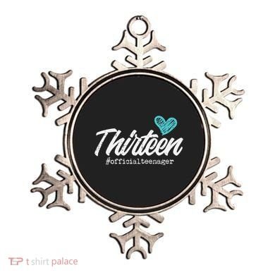 Thirteen Teenager Heart Cute 13th Birthday Ornament