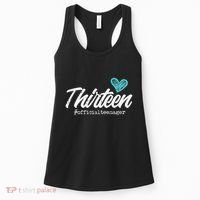 Thirteen Teenager Heart Cute 13th Birthday Women's Tank Top thumb 0