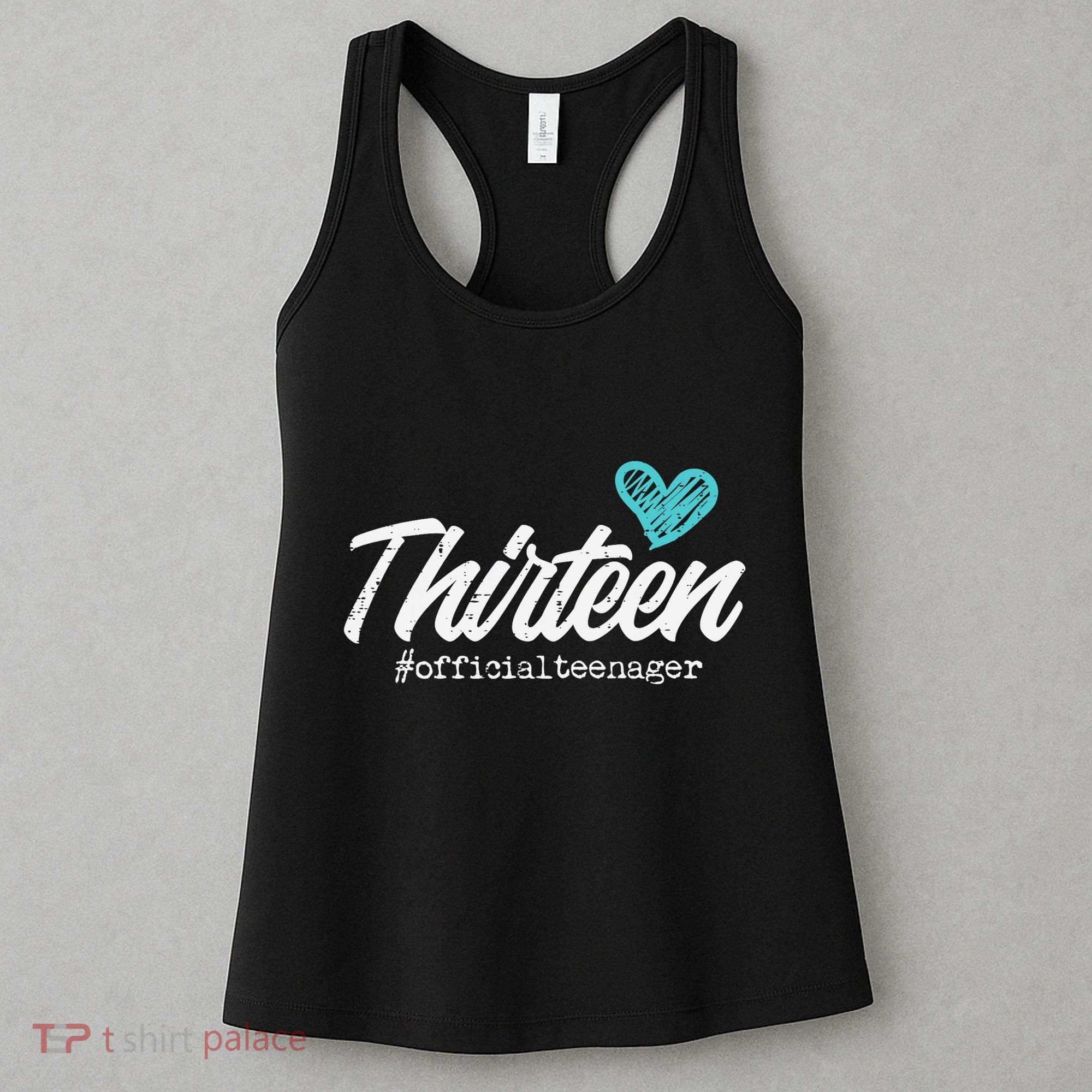 Thirteen Teenager Heart Cute 13th Birthday Women's Tank Top