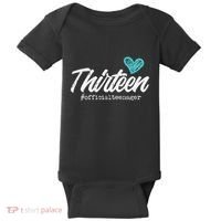 Thirteen Teenager Heart Cute 13th Birthday Baby Bodysuit thumb 0