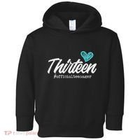 Thirteen Teenager Heart Cute 13th Birthday Toddler Hoodie thumb 0