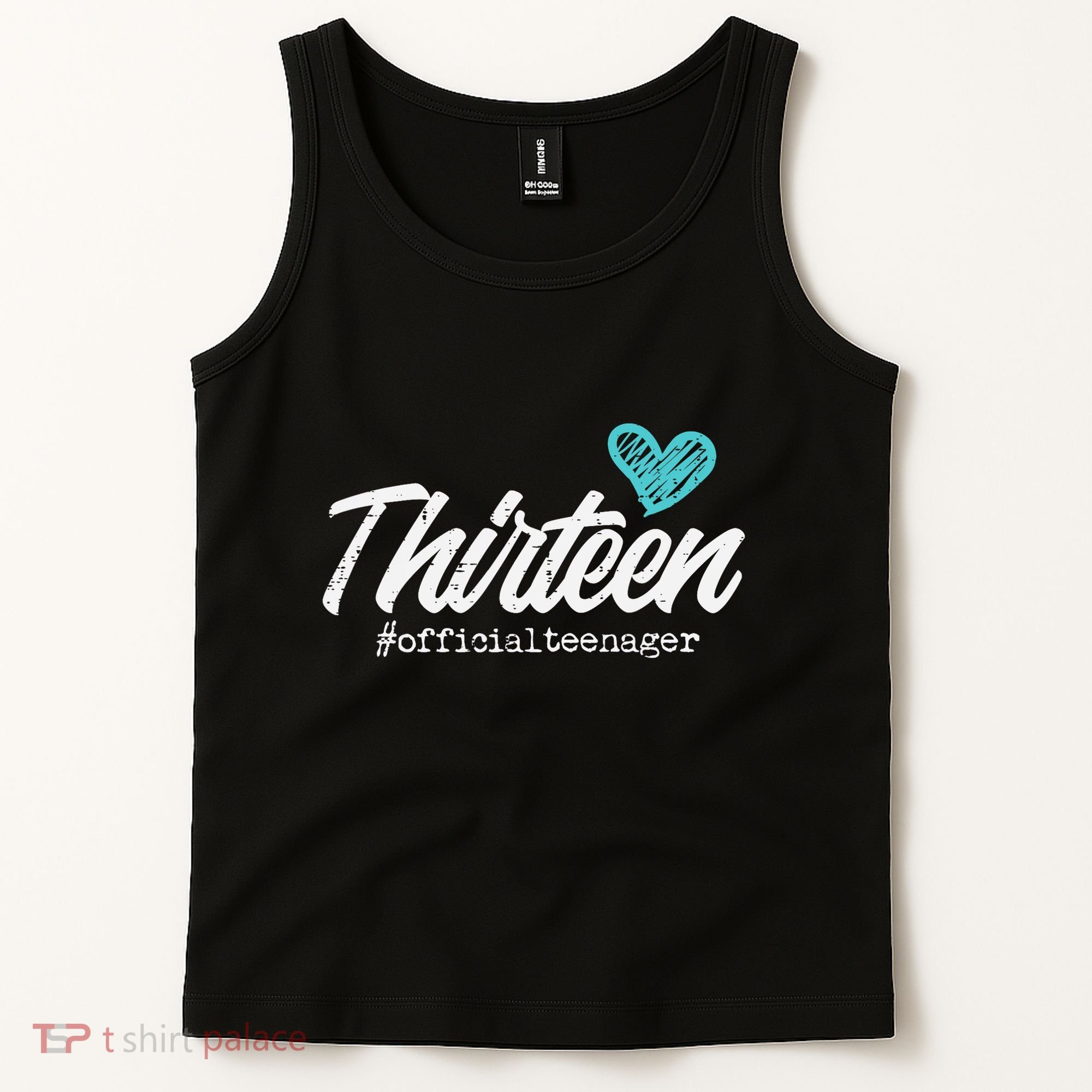Thirteen Teenager Heart Cute 13th Birthday Tank Top