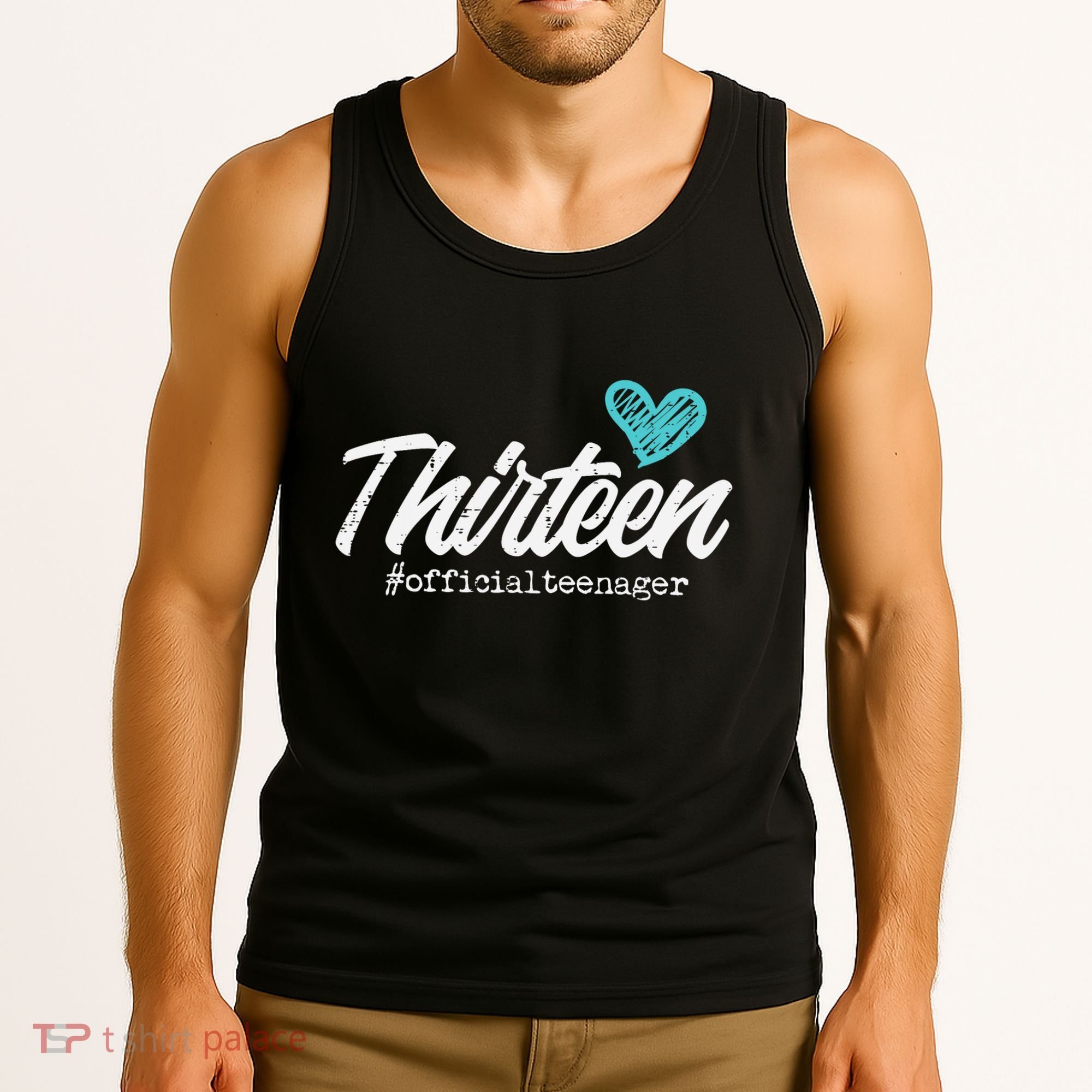 Thirteen Teenager Heart Cute 13th Birthday Tank Top
