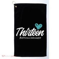 Thirteen Teenager Heart Cute 13th Birthday Golf Towel thumb 0