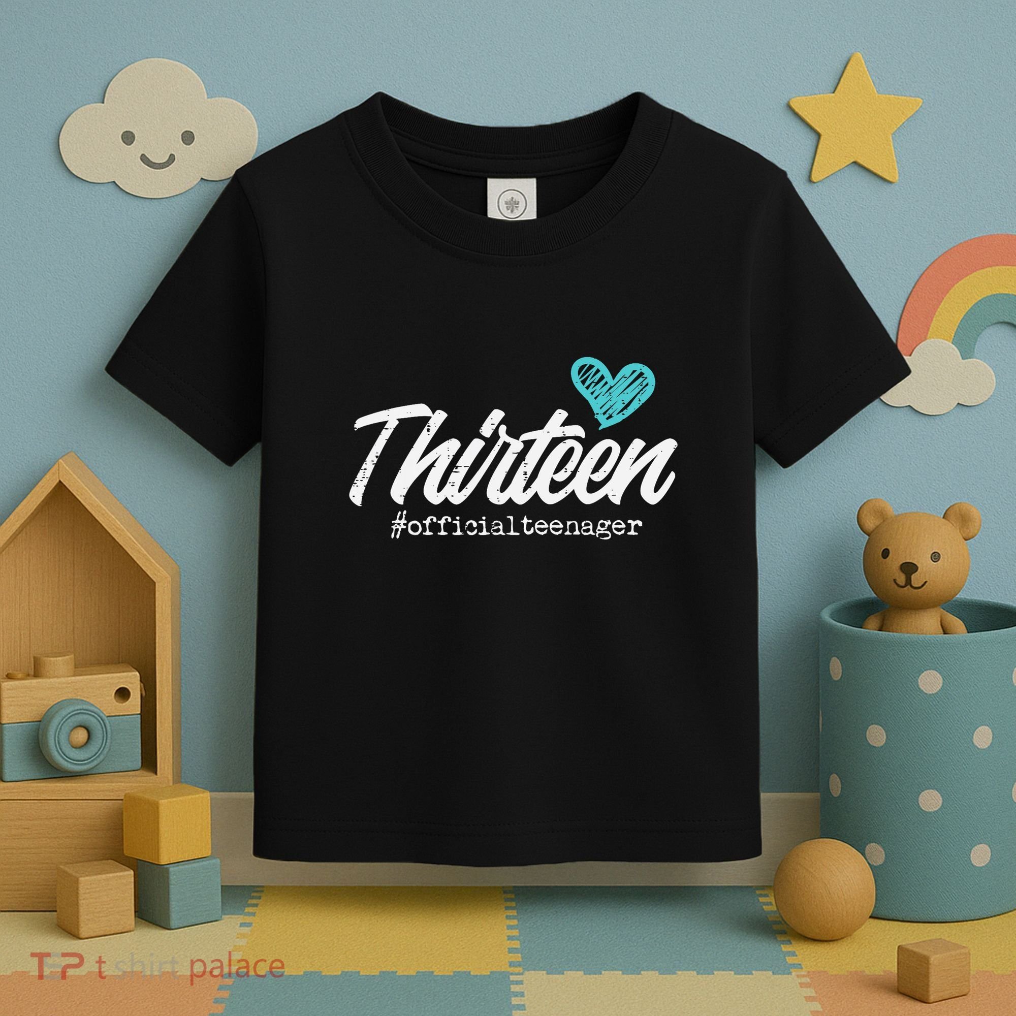 Thirteen Teenager Heart Cute 13th Birthday Toddler T-Shirt