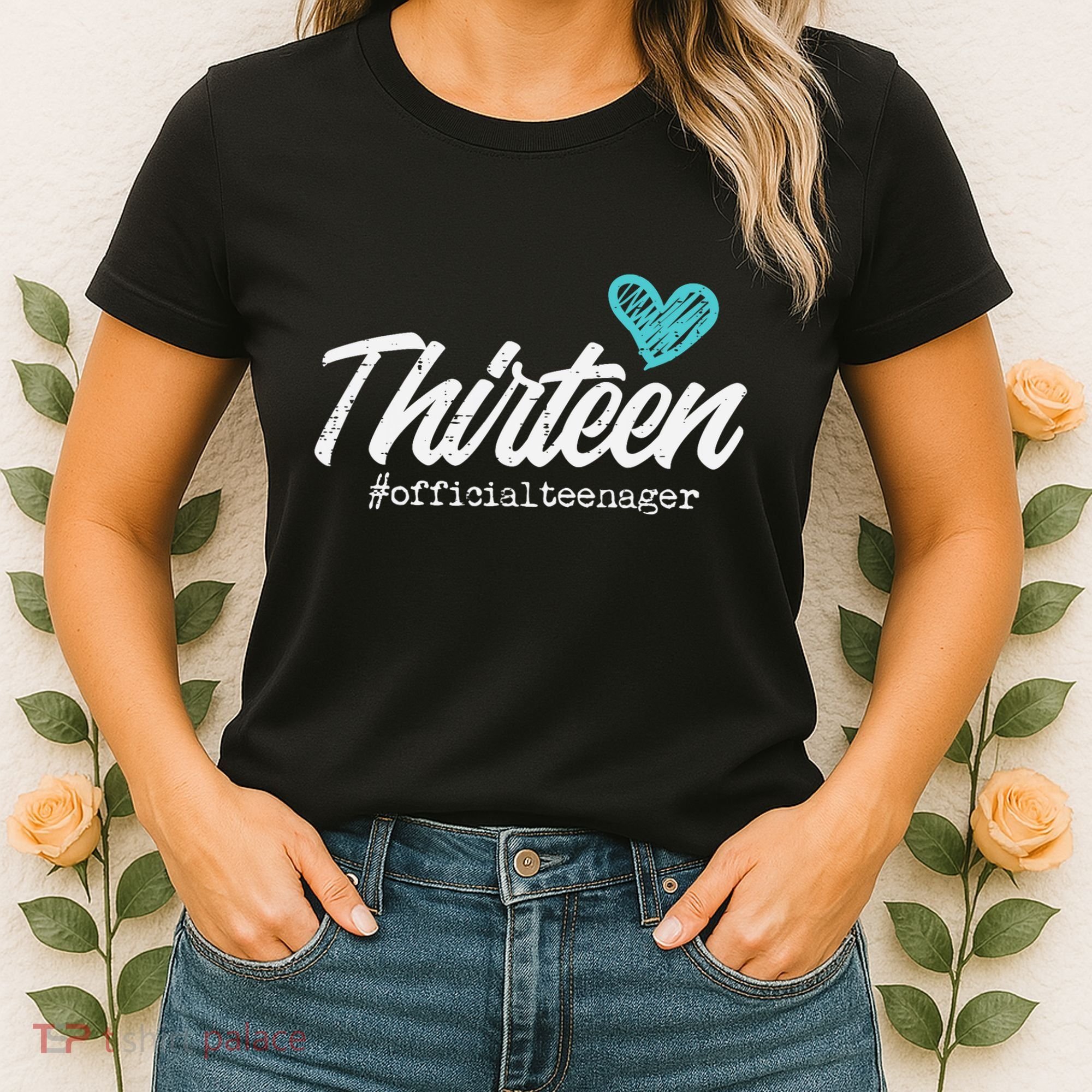 Thirteen Teenager Heart Cute 13th Birthday Women's T-Shirt