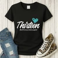 Thirteen Teenager Heart Cute 13th Birthday Women's T-Shirt thumb 3