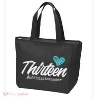 Thirteen Teenager Heart Cute 13th Birthday Tote Bag thumb 3