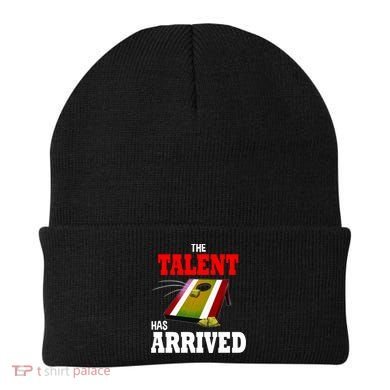 The Talent Has Arrived Cornhole Player Papa Grandpa Gift Beanie