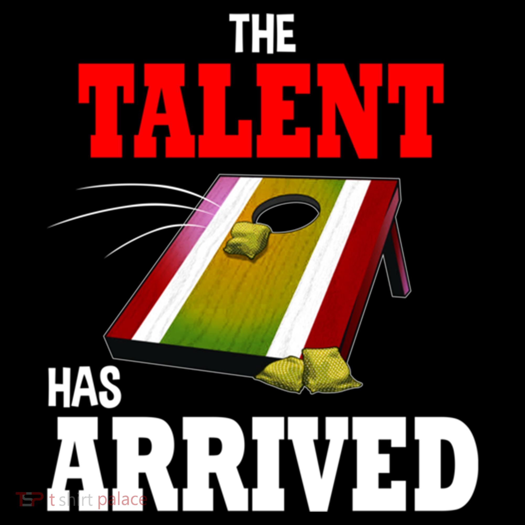 The Talent Has Arrived Cornhole Player Papa Grandpa Gift Women's Hoodie