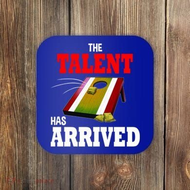 The Talent Has Arrived Cornhole Player Papa Grandpa Gift Coaster