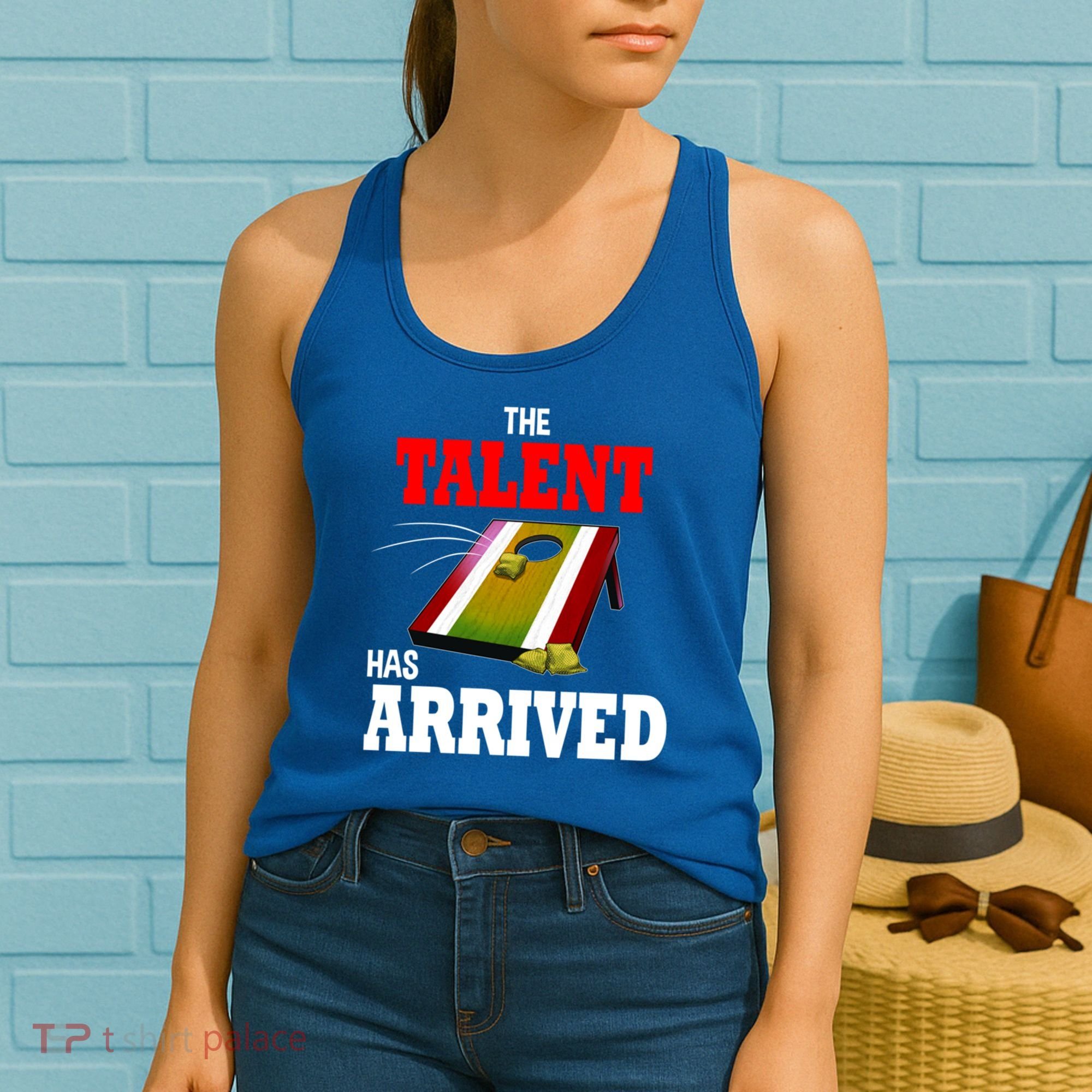 The Talent Has Arrived Cornhole Player Papa Grandpa Gift Women's Tank Top