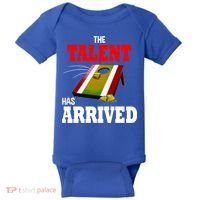 The Talent Has Arrived Cornhole Player Papa Grandpa Gift Baby Bodysuit thumb 0