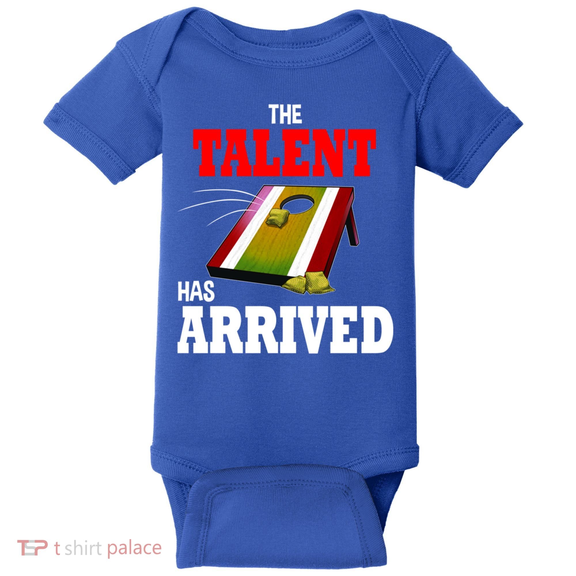 The Talent Has Arrived Cornhole Player Papa Grandpa Gift Baby Bodysuit