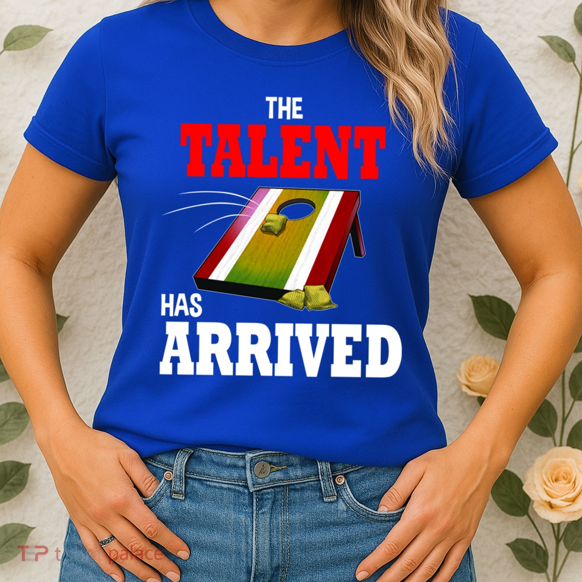 The Talent Has Arrived Cornhole Player Papa Grandpa Gift Women's T-Shirt