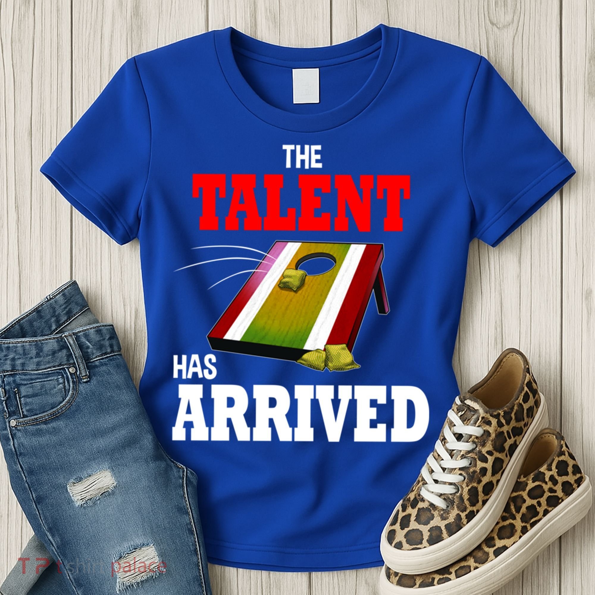 The Talent Has Arrived Cornhole Player Papa Grandpa Gift Women's T-Shirt