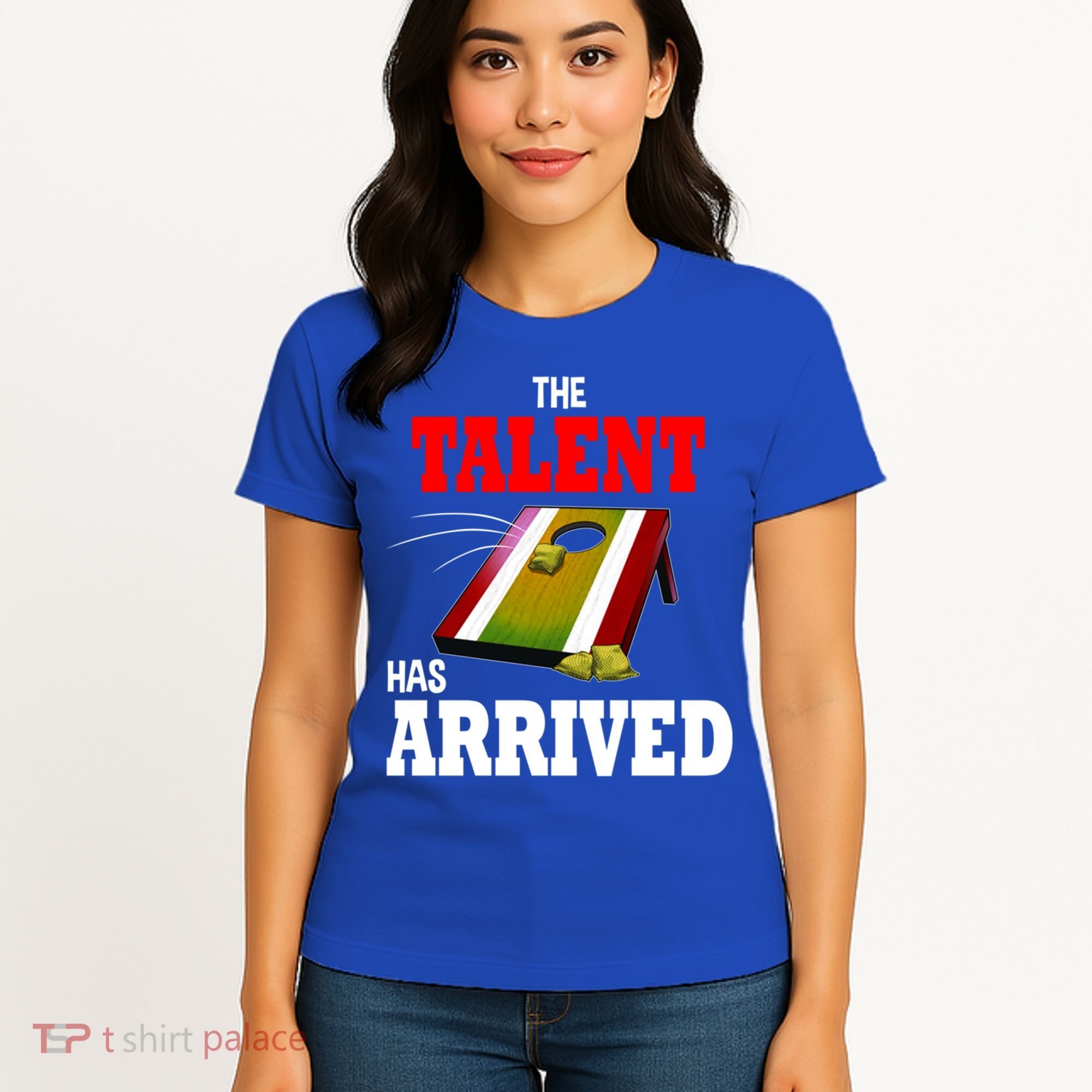 The Talent Has Arrived Cornhole Player Papa Grandpa Gift Women's T-Shirt
