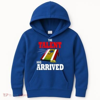 The Talent Has Arrived Cornhole Player Papa Grandpa Gift Kids Hoodie