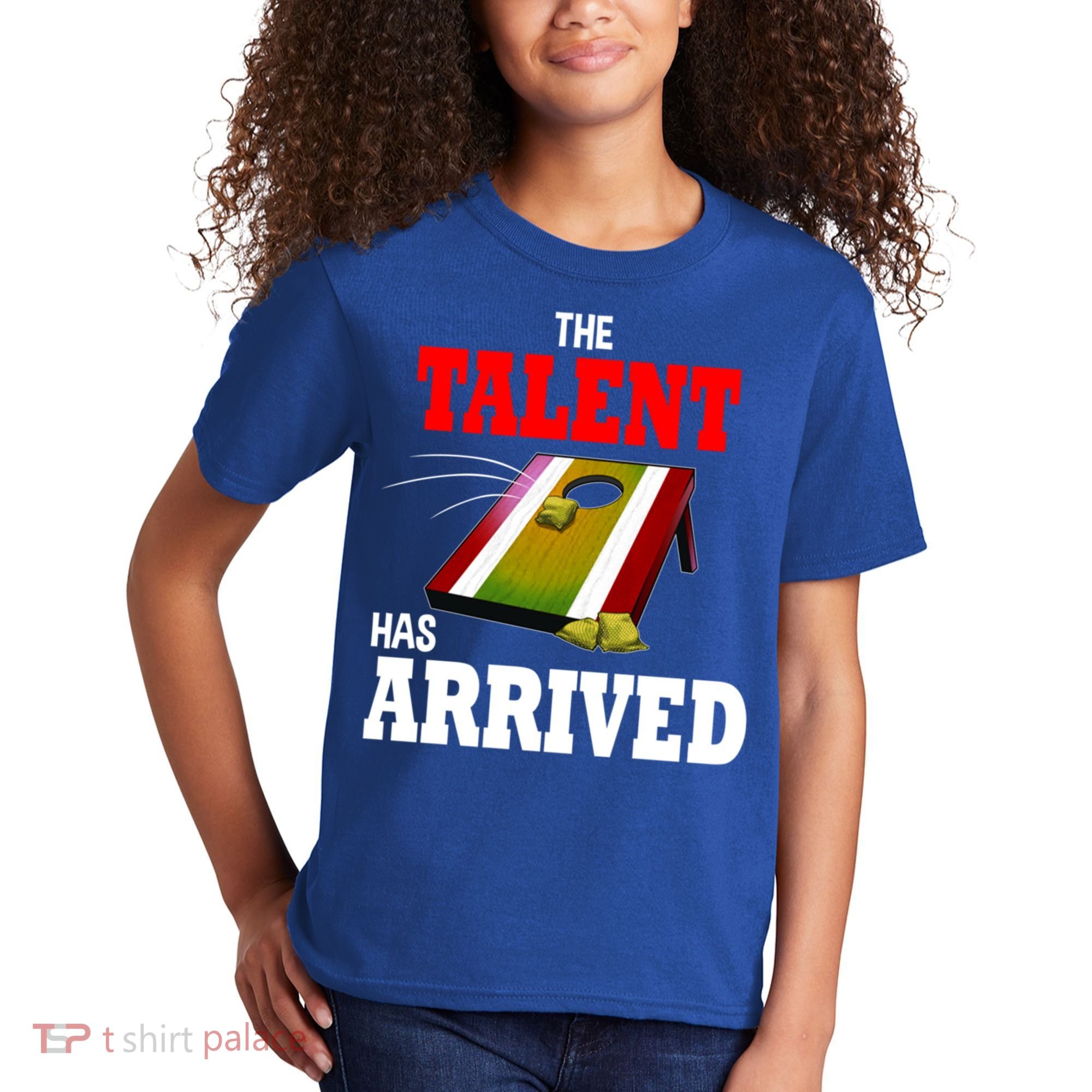 The Talent Has Arrived Cornhole Player Papa Grandpa Gift Kids T-Shirt