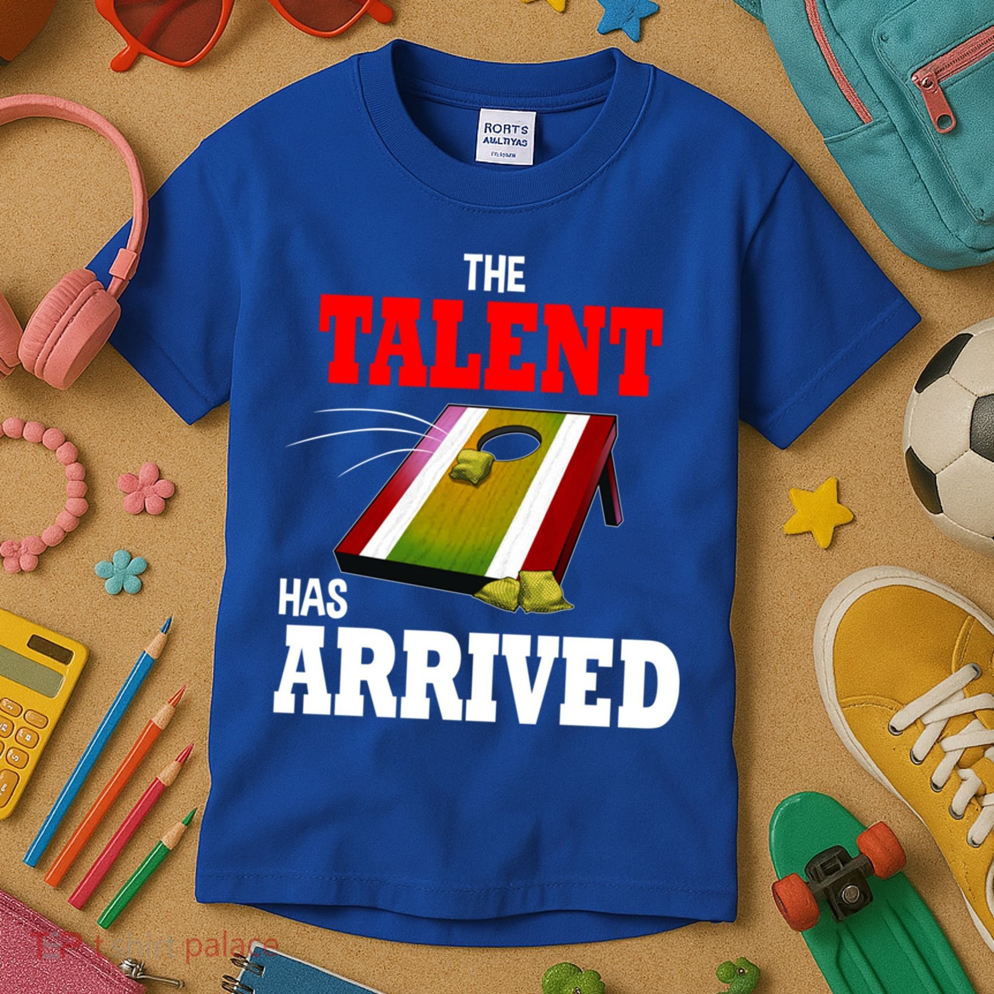 The Talent Has Arrived Cornhole Player Papa Grandpa Gift Kids T-Shirt