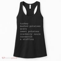 Turkey Thanksgiving Holiday Food Guide Women's Tank Top thumb 0