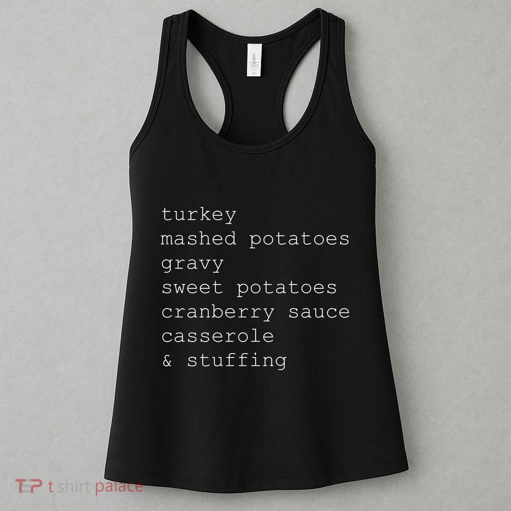 Turkey Thanksgiving Holiday Food Guide Women's Tank Top