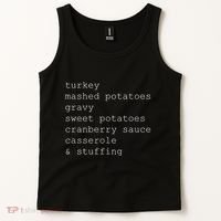 Turkey Thanksgiving Holiday Food Guide Tank Top thumb 2