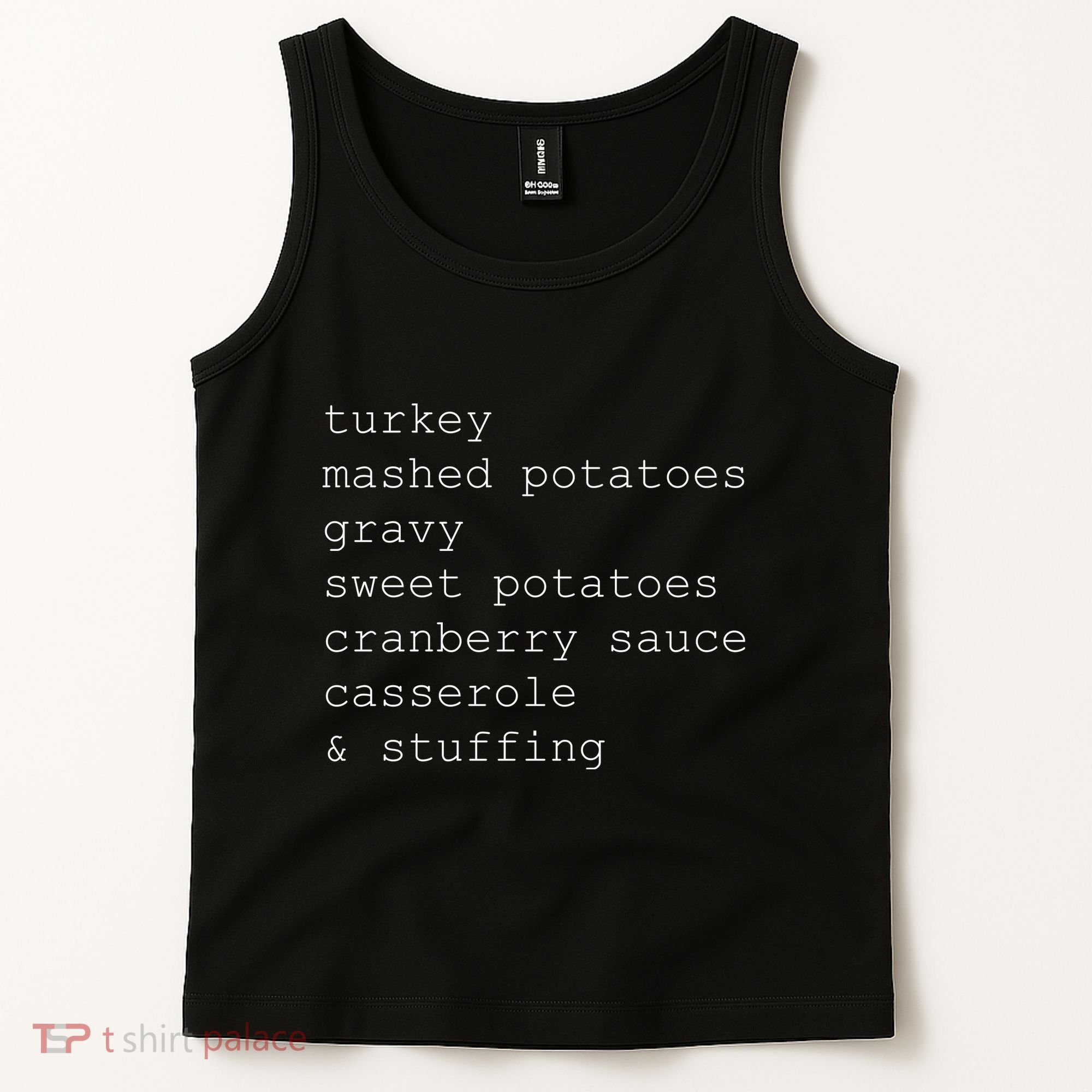 Turkey Thanksgiving Holiday Food Guide Tank Top