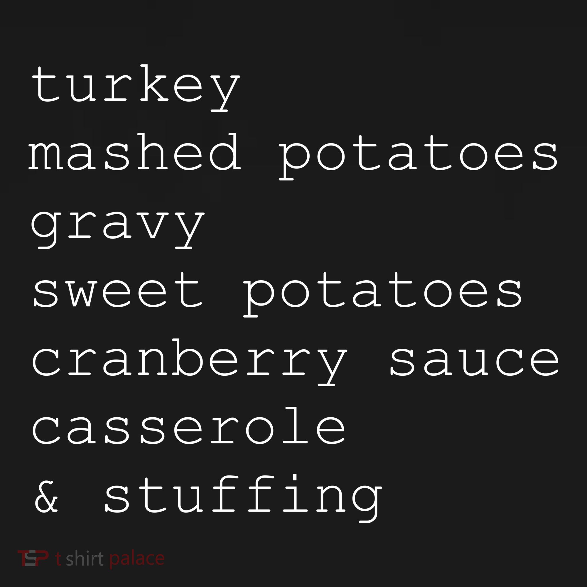 Turkey Thanksgiving Holiday Food Guide Tank Top