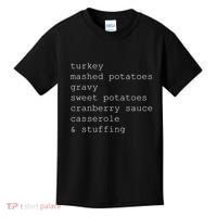 Turkey Thanksgiving Holiday Food Guide Kids T-Shirt thumb 0