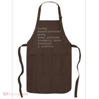 Turkey Thanksgiving Holiday Food Guide Apron thumb 0