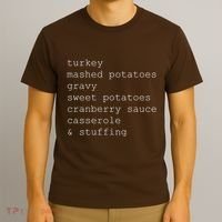Turkey Thanksgiving Holiday Food Guide T-Shirt thumb 3