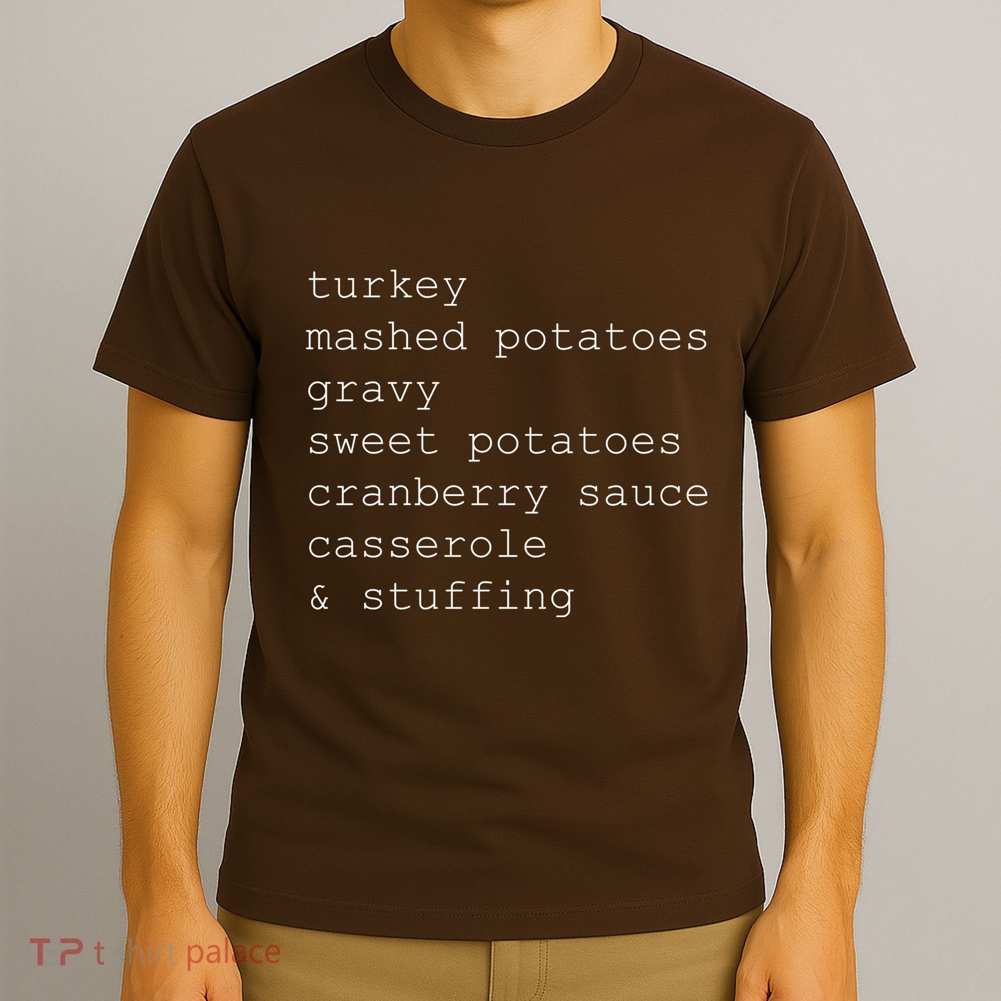 Turkey Thanksgiving Holiday Food Guide T-Shirt