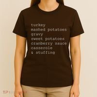 Turkey Thanksgiving Holiday Food Guide T-Shirt thumb 4