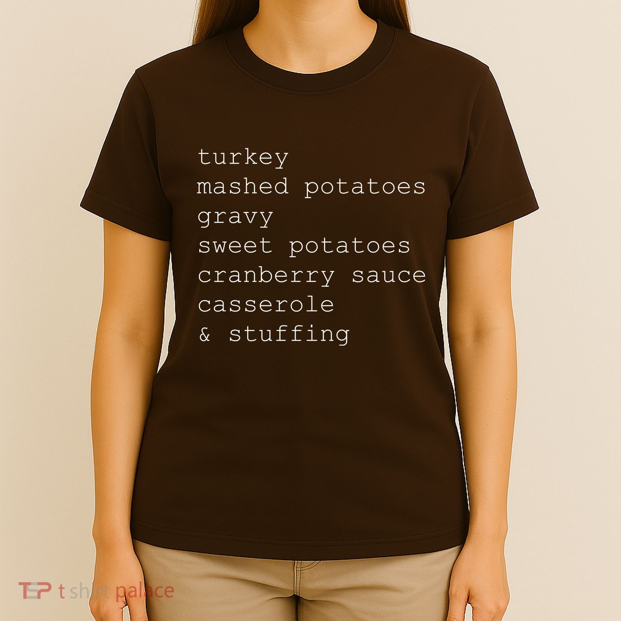 Turkey Thanksgiving Holiday Food Guide T-Shirt