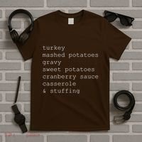 Turkey Thanksgiving Holiday Food Guide T-Shirt thumb 5
