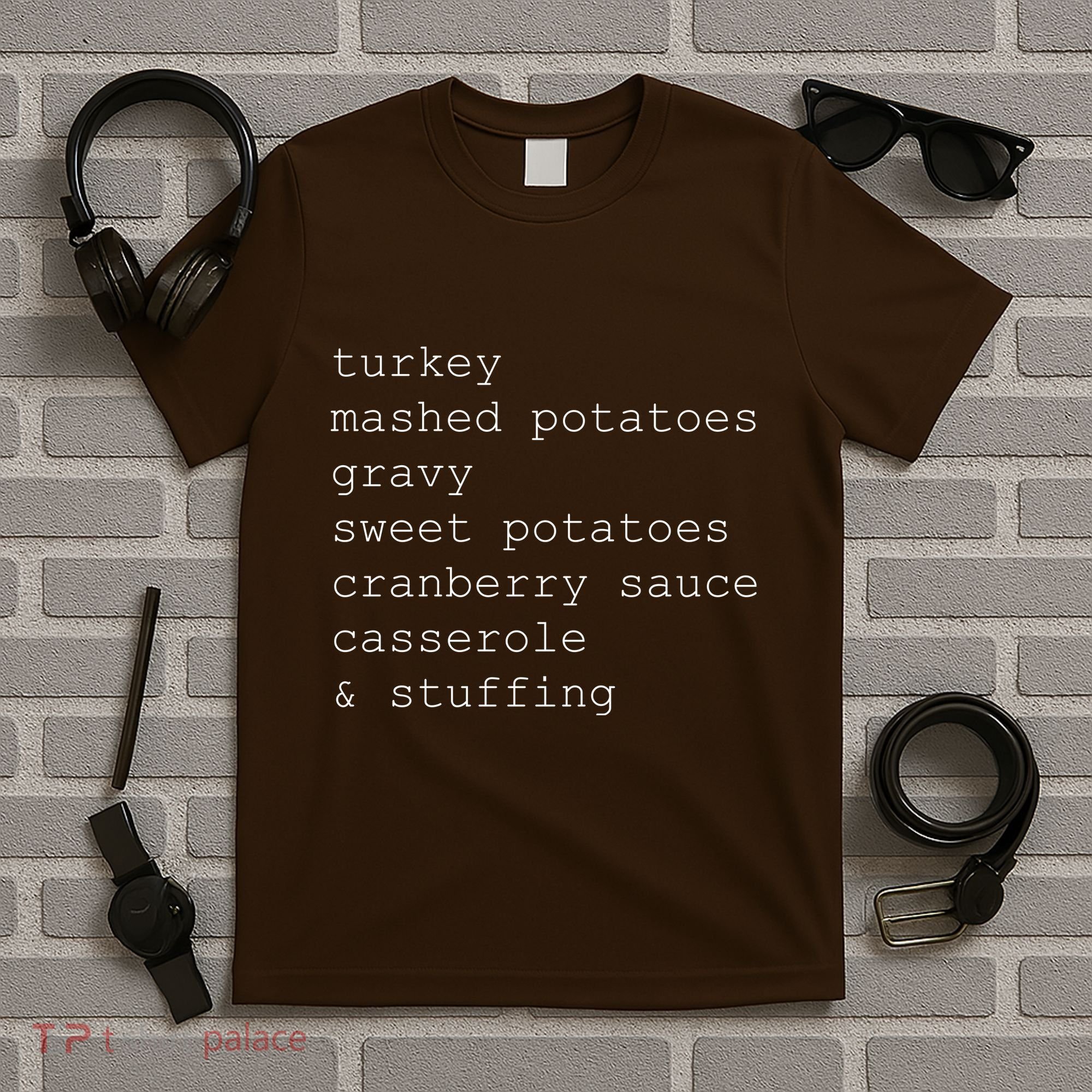 Turkey Thanksgiving Holiday Food Guide T-Shirt