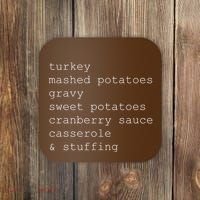 Turkey Thanksgiving Holiday Food Guide Coaster thumb 0