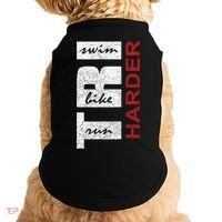 Triathletes Tri Harder Swim Bike Run Triathlon Inspired Cool Gift Doggie Tank thumb 0