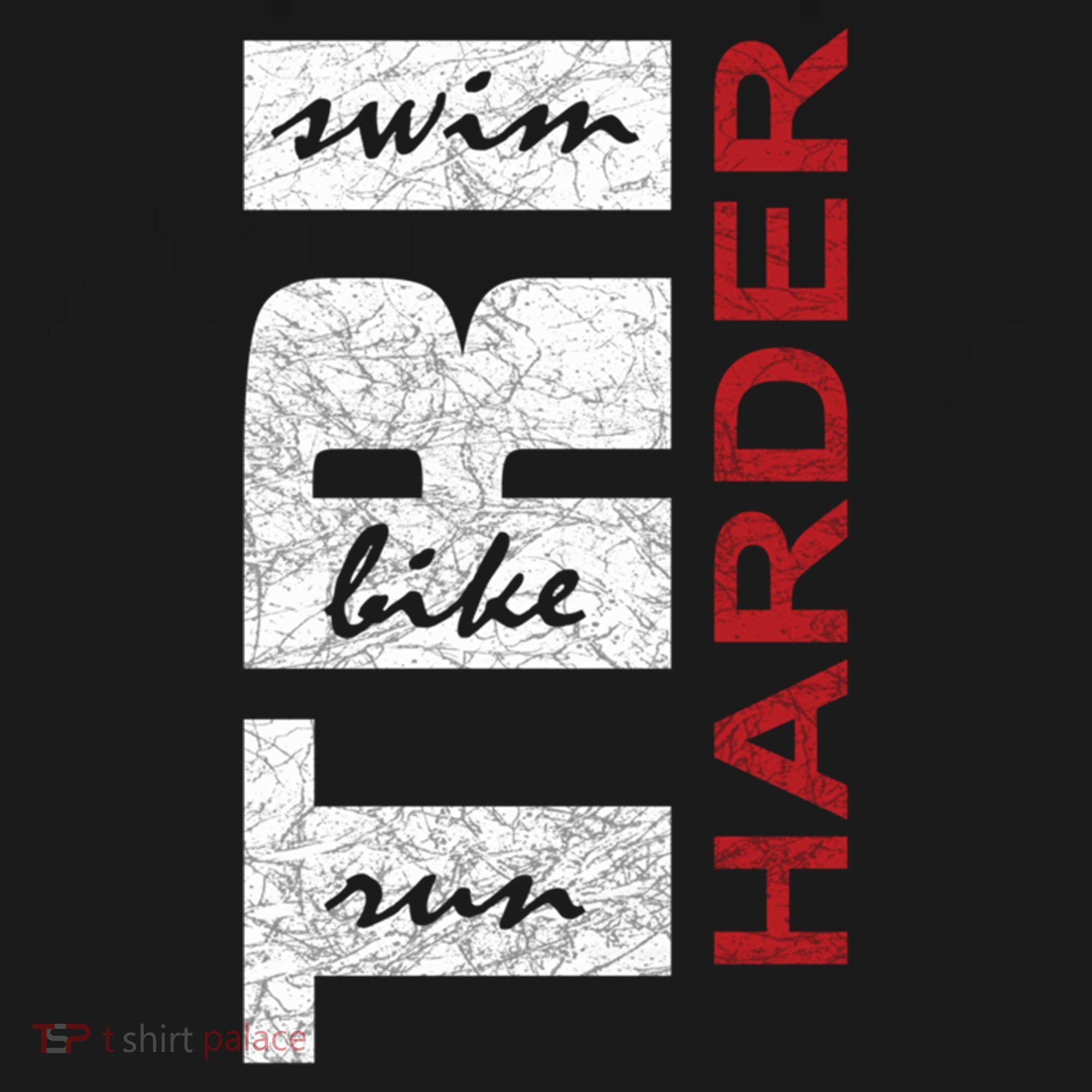 Triathletes Tri Harder Swim Bike Run Triathlon Inspired Cool Gift Doggie Tank