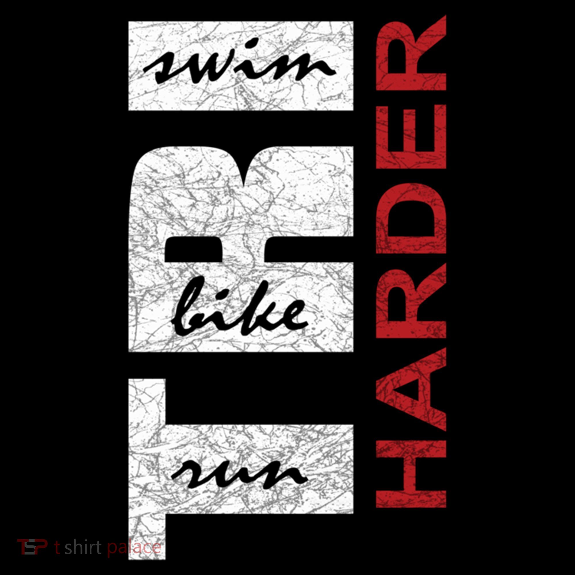Triathletes Tri Harder Swim Bike Run Triathlon Inspired Cool Gift Coffee Mug