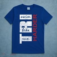 Triathletes Tri Harder Swim Bike Run Triathlon Inspired Cool Gift T-Shirt thumb 5