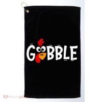 Turkey Trot Hilarious Thanksgiving Gathering Golf Towel thumb 0