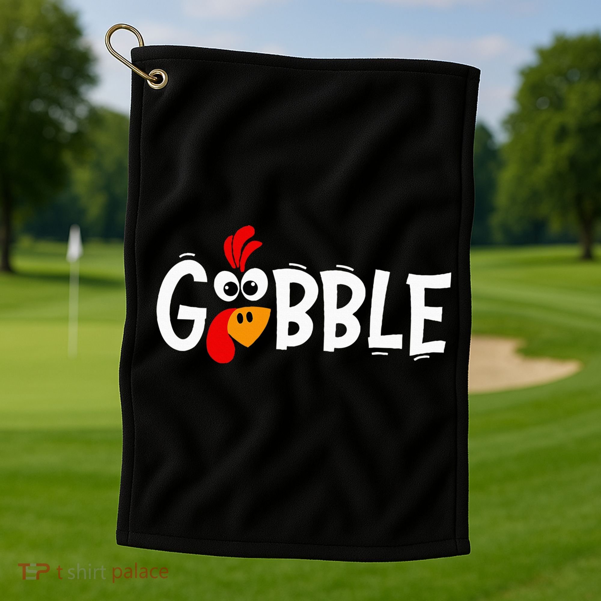 Turkey Trot Hilarious Thanksgiving Gathering Golf Towel